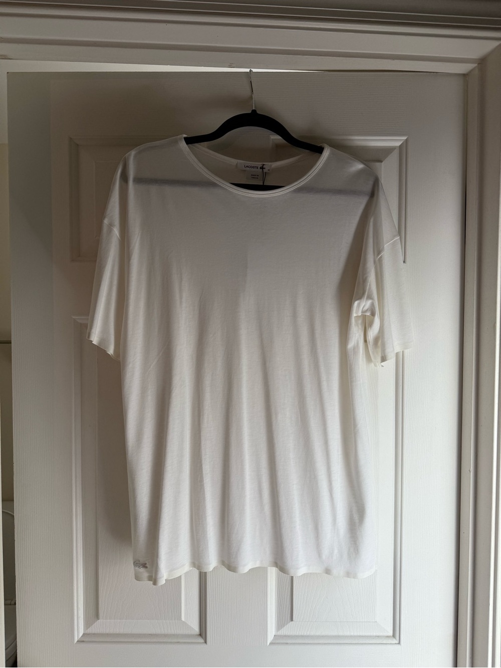 Women’s White Crew Neck T-Shirt by LACOSTE